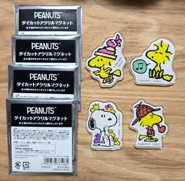 PEANUTS 다이컷 아크릴 마그넷 4종 세트