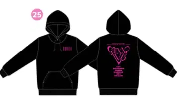 NMIXX 후드 부착 후드티 블랙