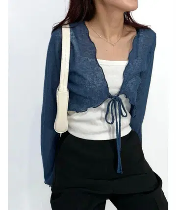 lazyandeasy see-through linen cardigan