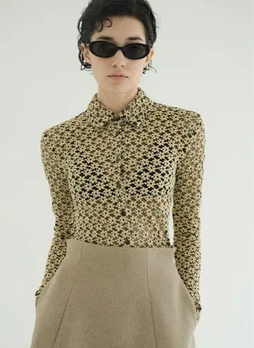 CLANE 3D Flower Lace Shirt