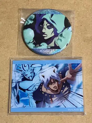 죠죠의 기묘한 모험 웨더 리포트 캔 배지 아크릴 카드