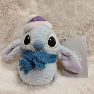 디즈니 스토어 스티치 봉제 인형 눈사람 키체인