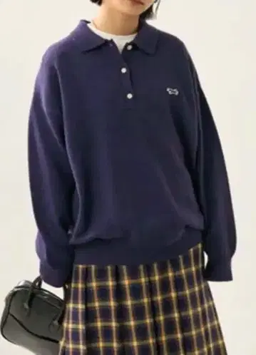 FREAK'S STORE 프리크스토어 the FOX 폴로 니트 네이비