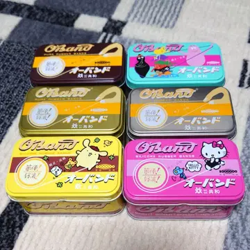 오버밴드 캐릭터 캔 6개 세트 산리오 헬로키티 폼폼푸딩