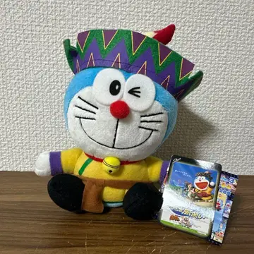 [레어] 도라에몽 영화 코스튬 봉제 인형 진구(노비타)와 신비한 바람술사