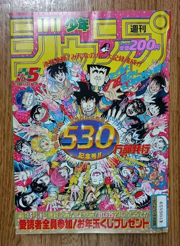 주간 소년 점프 1990년 5호 530호 기념 특별호 드래곤볼 권두 컬러