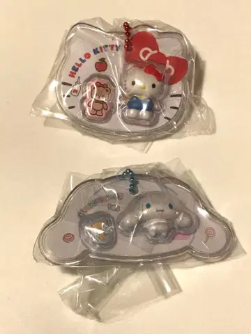 산리오 캐릭터즈 패키지 참 헬로키티 시나모롤 2개 세트