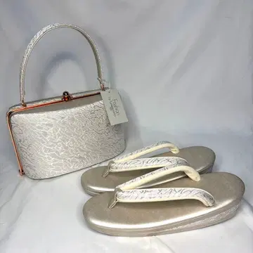 새상품 포멀계 L 조리 백 세트 로브 데콜테 실버