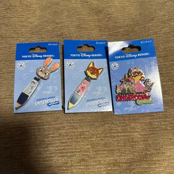 디즈니 리조트 주토피아 2 핀 배지 3개 새상품