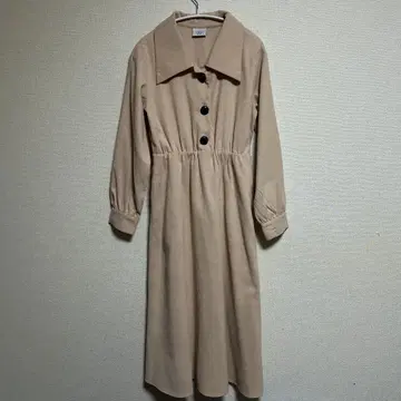베이지 셔츠 원피스 긴팔