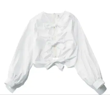 [완판템] U by SPICK&SPAN 리본 포함 에어 슬리브 블라우스