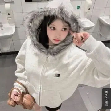 속기모 퍼 후드 루즈핏 후드 맨투맨 M