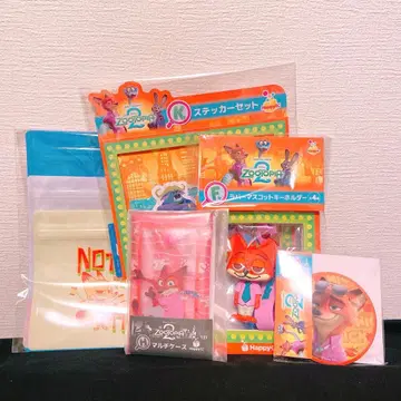 주토피아2 복권 닉 키링 틴 거울 멀티 케이스 스티커