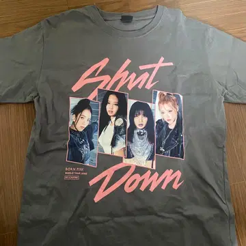 BORN PINK WORLD TOUR 티셔츠 그레이