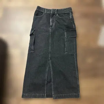 uncrave 다크 그레이 롱 스커트