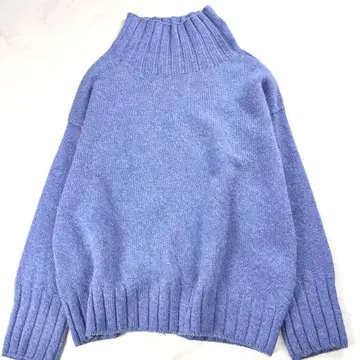 컨디션 최상 아일랜드타이드 하이넥 니트 영국제 울 블루