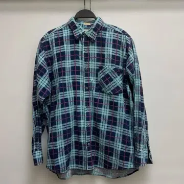 90s 프린트 플란넬 셔츠 러시아제 SAUGATUCK