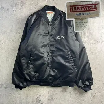 USA VINTAGE 바시티 자켓 HARTWELL 블랙