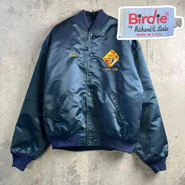 USA제 VINTAGE 바시티 자켓 Birdie 네이비