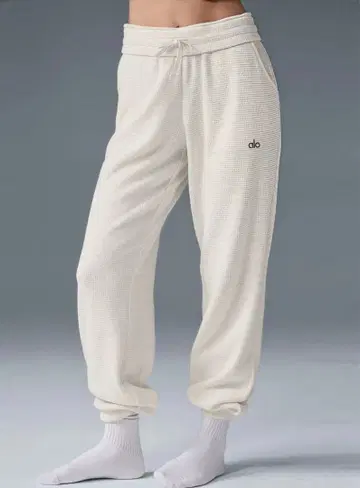 alo 리브 화이트 조거 팬츠 M