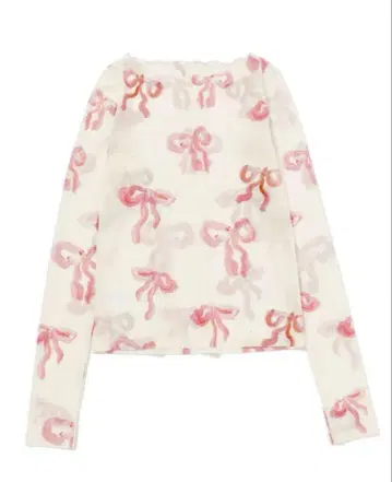 아사기니뇨 PINK RIBBON SEE-THROUGH TOPS