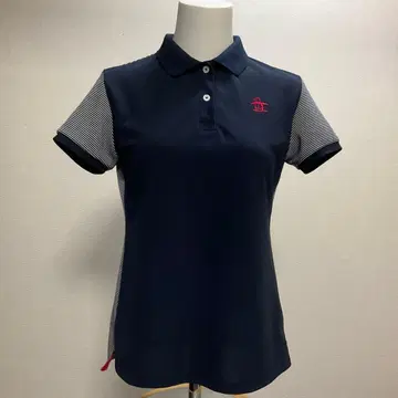 Munsingwear 맨싱 네이비 네이비 피케 셔츠 여성용 L