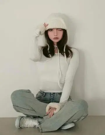 새상품 ANDMARY AM1010 Ravi fur tops 마리 L