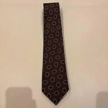 미사용품 FRANCO BASSI 브라운 도트 넥타이