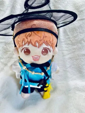 카사코모자 달린 한복(스카이블루) 6점 세트 15cm 봉제 인형 의류