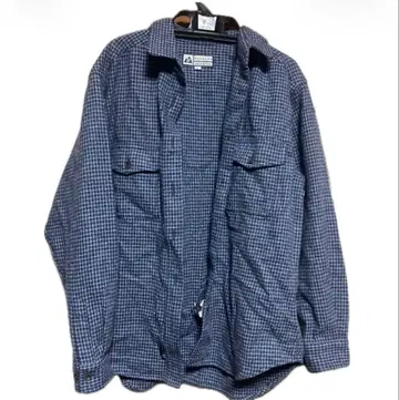 OUTDOOR 체크 무늬 자켓 L 사이즈 네이비