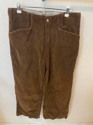 텐더 로인 브라운 코듀로이 스트레이트 팬츠