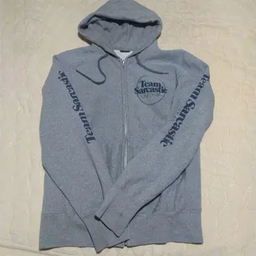 sarcastic 풀 집업 후드티 M 그레이 리버스 위브