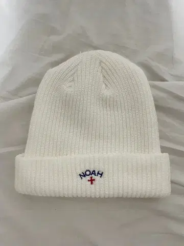 NOAH 니트 모자 화이트