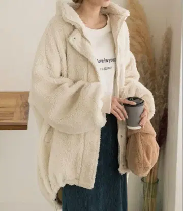 ad thie 스탠드 카라 몬스터 보아 자켓