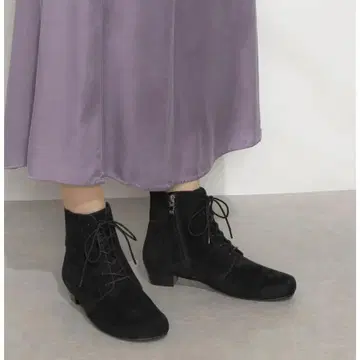 시착만 한 YOSUKE 천연 가죽 레이스업 부츠 24.5
