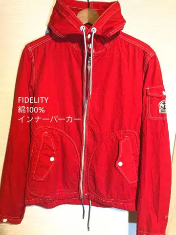 FIDELITY/빨간색/마운틴 후드티/로고/면 100%/레어