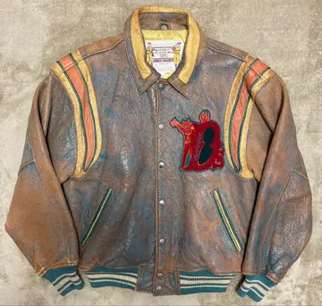 아비렉스 AVIREX 가죽 바시티 자켓 DEVIL 90s 아카이브