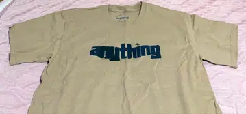anything 로고 프린트 T셔츠 베이지