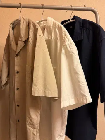 유니클로 오픈 카라 셔츠 3개 세트 M 사이즈