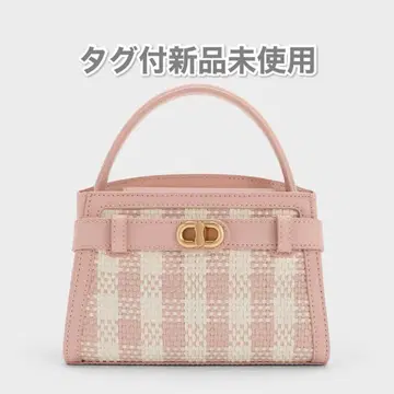 Aubrielle 오브리엘 체커 탑 핸들 백 찰스 새상품