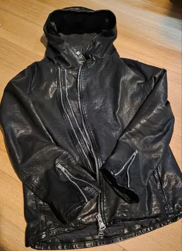 BACKLASH 재팬 카프 화이트 태닝 제품 염색 더블 지퍼 후디 XL