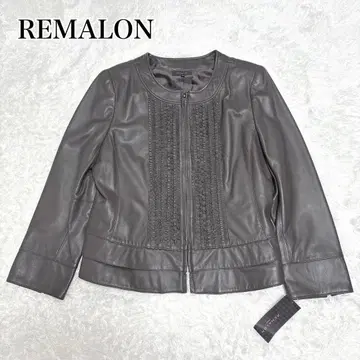 [ 미사용품 ] REMALON 라무 양가죽 블루종 가죽 자켓 프릴 48