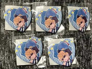 듀라라라 헤이와지마 시즈오 생일 제비뽑기당 하트형 캔뱃지 턱시도샘