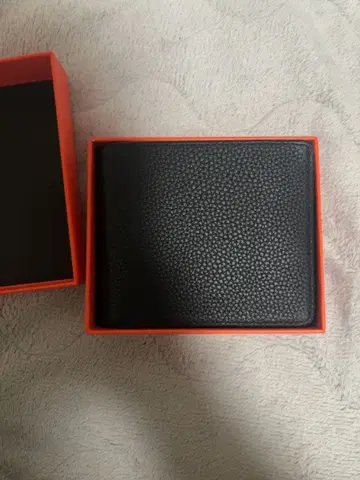 HANATORA 천연 가죽 접이식 지갑 블랙