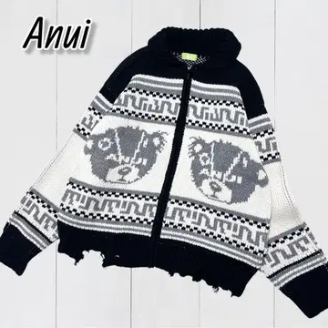Anui GRM 베어 카우친 니트 가디건