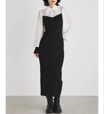 셔츠 콤비 타이트 knit