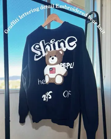 [ UNIVEA ] 자수 베어 니트