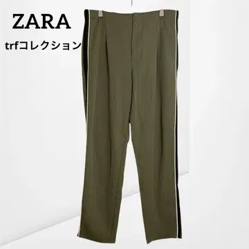 [ ZARA ] trf 컬렉션 사이드 라인 팬츠 카키 테이퍼드