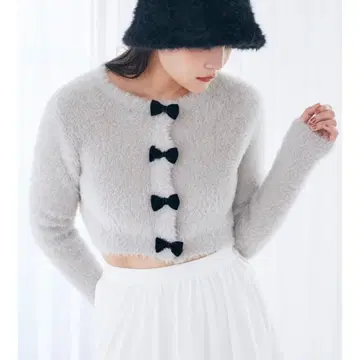 칼남무르 샤기 리본 가디건