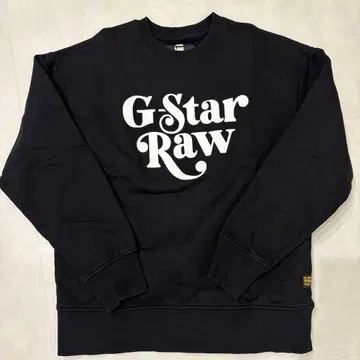 G-Star Raw 블랙 크루넥 맨투맨